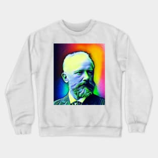 Pyotr Ilyich Tchaikovsky Colourful Portrait | Pyotr Ilyich Tchaikovsky Artwork 6 Crewneck Sweatshirt